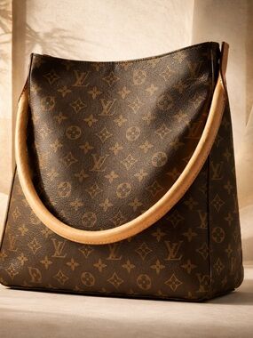 Authentic LOUIS VUITTON Looping GM Shoulder Bag Monogram Canvas